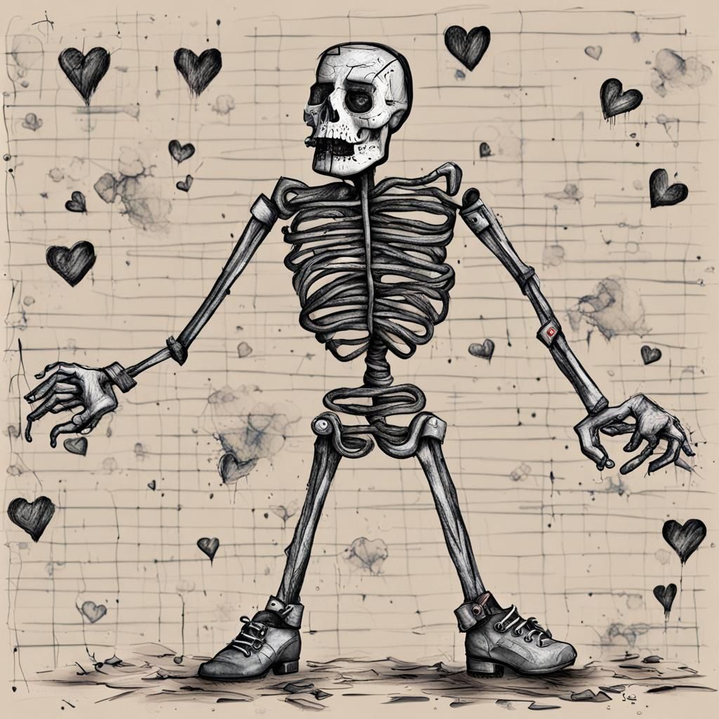 Abstract Broken Hearts Conceptual Art