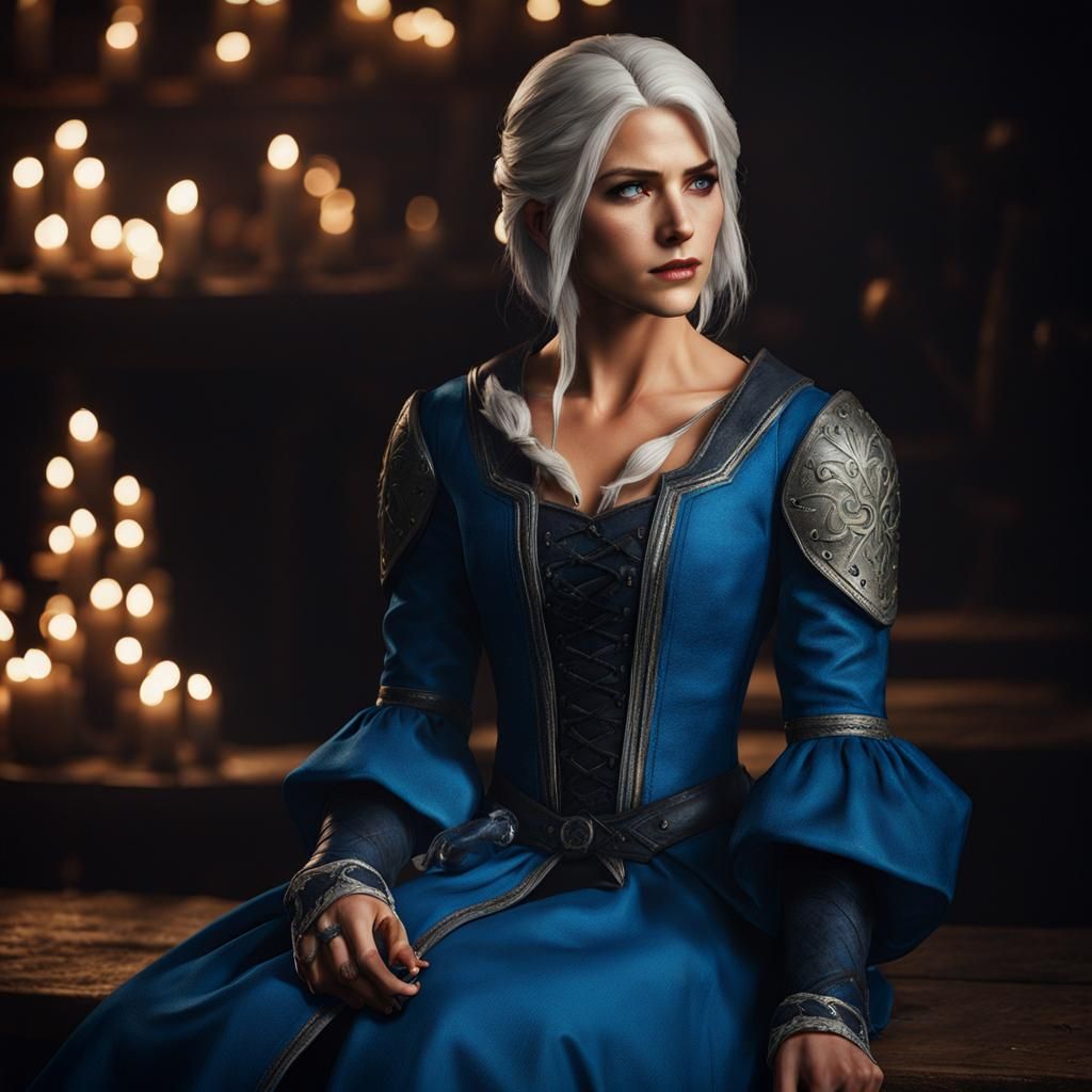 Cirilla from The Witcher in Blue Gown