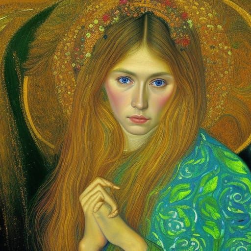 Colorful Portrait in Oils with Hyperrealistic Detail