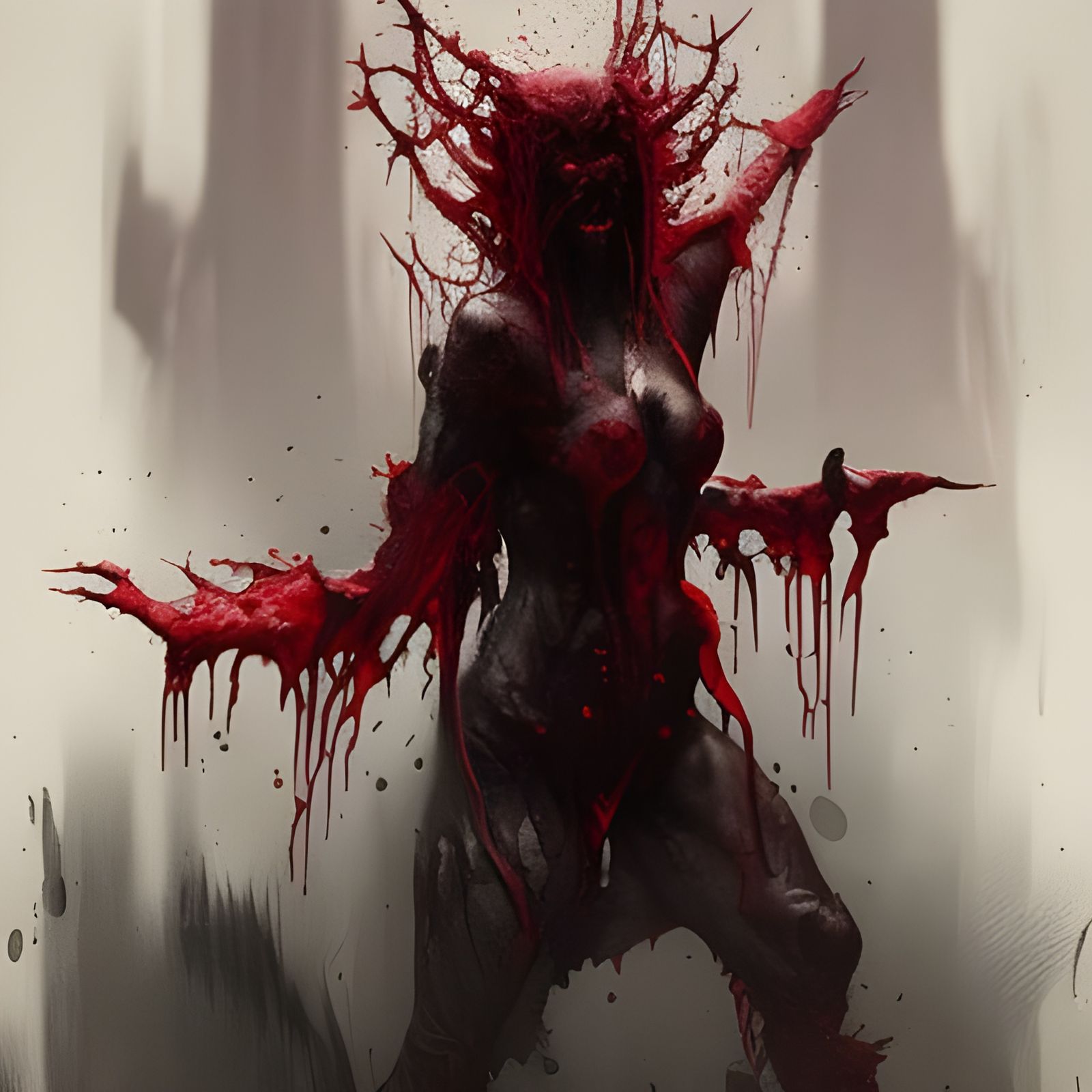 Sinister Blood Monster Inspired by Fantasy Art