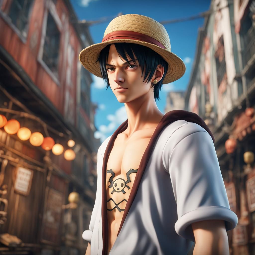 One Piece Cosplay: Detailed Matte Painting