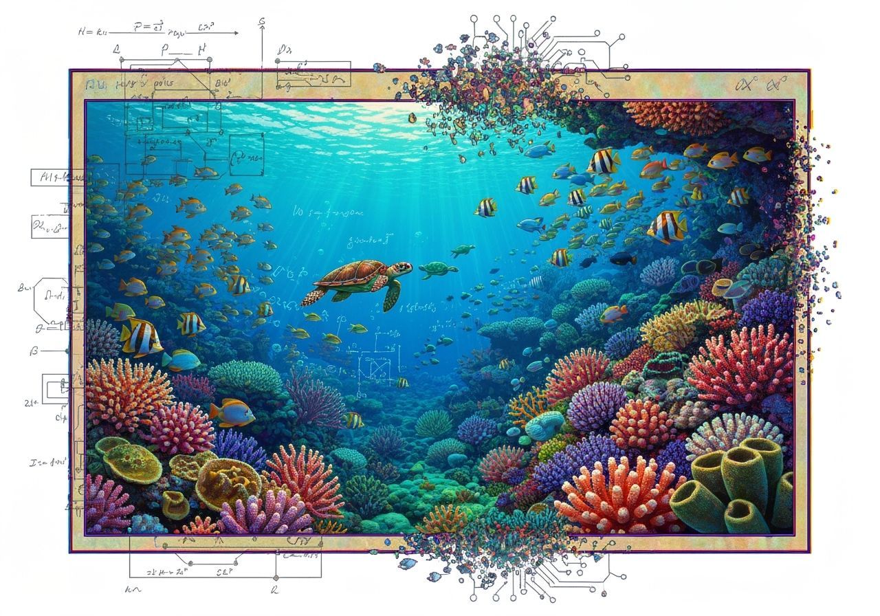 Glitchcore Coral Reef Ecosystem in Pixel Art Style