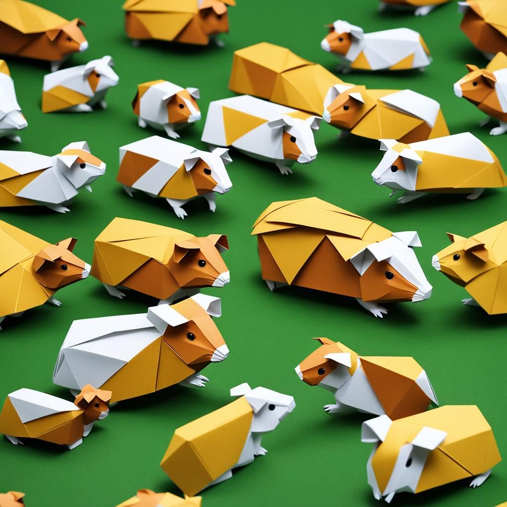 Guinea Pigs Recreate Sound of Music in Origami Style