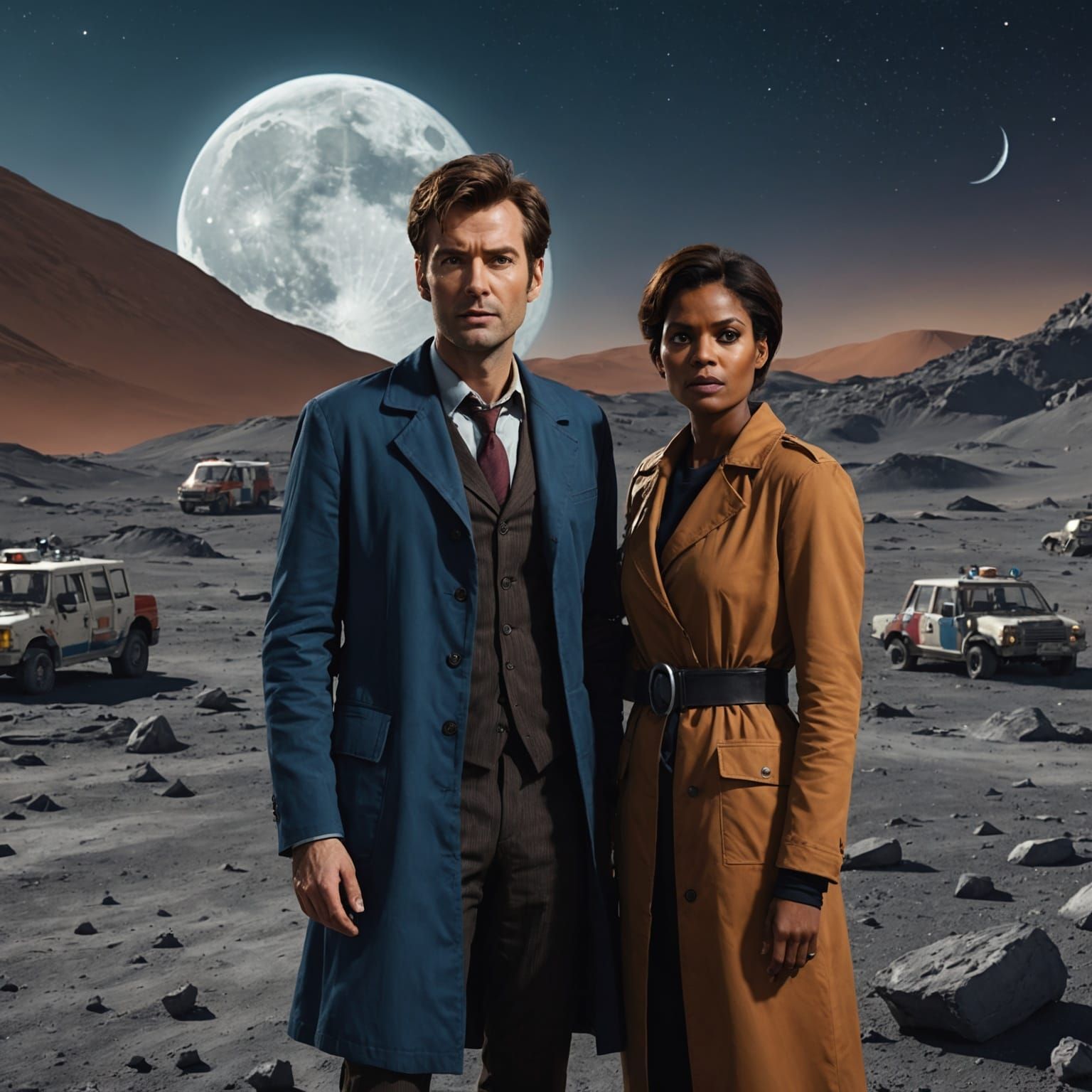 Doctor Who on the Moon: Matte Painting