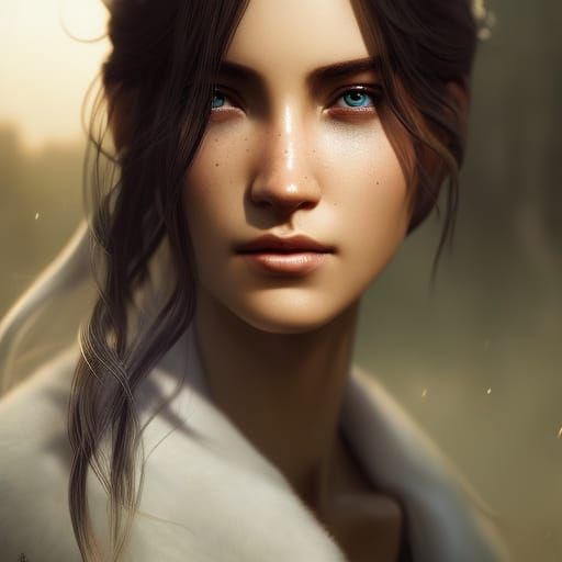 Victorian Assassin with Ice-Blue Eyes, Dark Fantasy Art