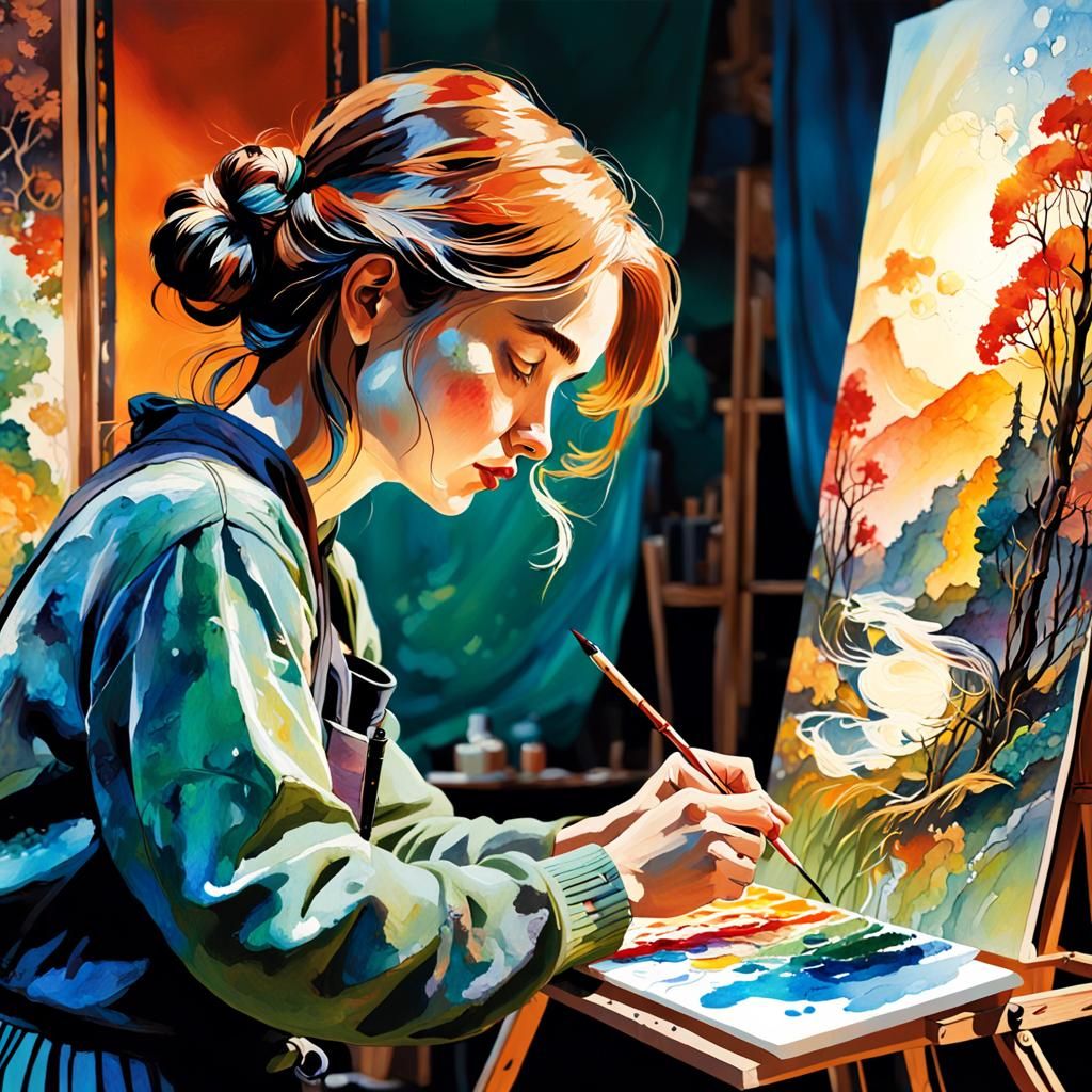 Femme peintre