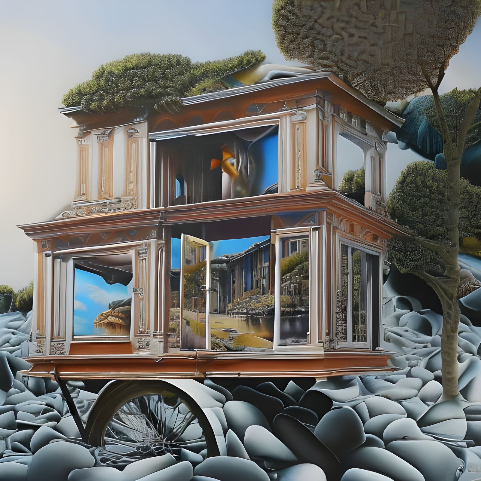 Surrealist 3D Hallucination in Photorealistic Detail