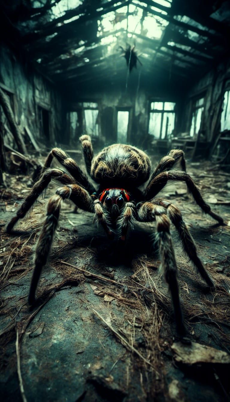 Giant Spider in Nursery with Macabre Lora