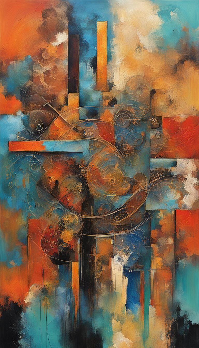 Abstract Spirit of Reconciliation in Complementary Colors