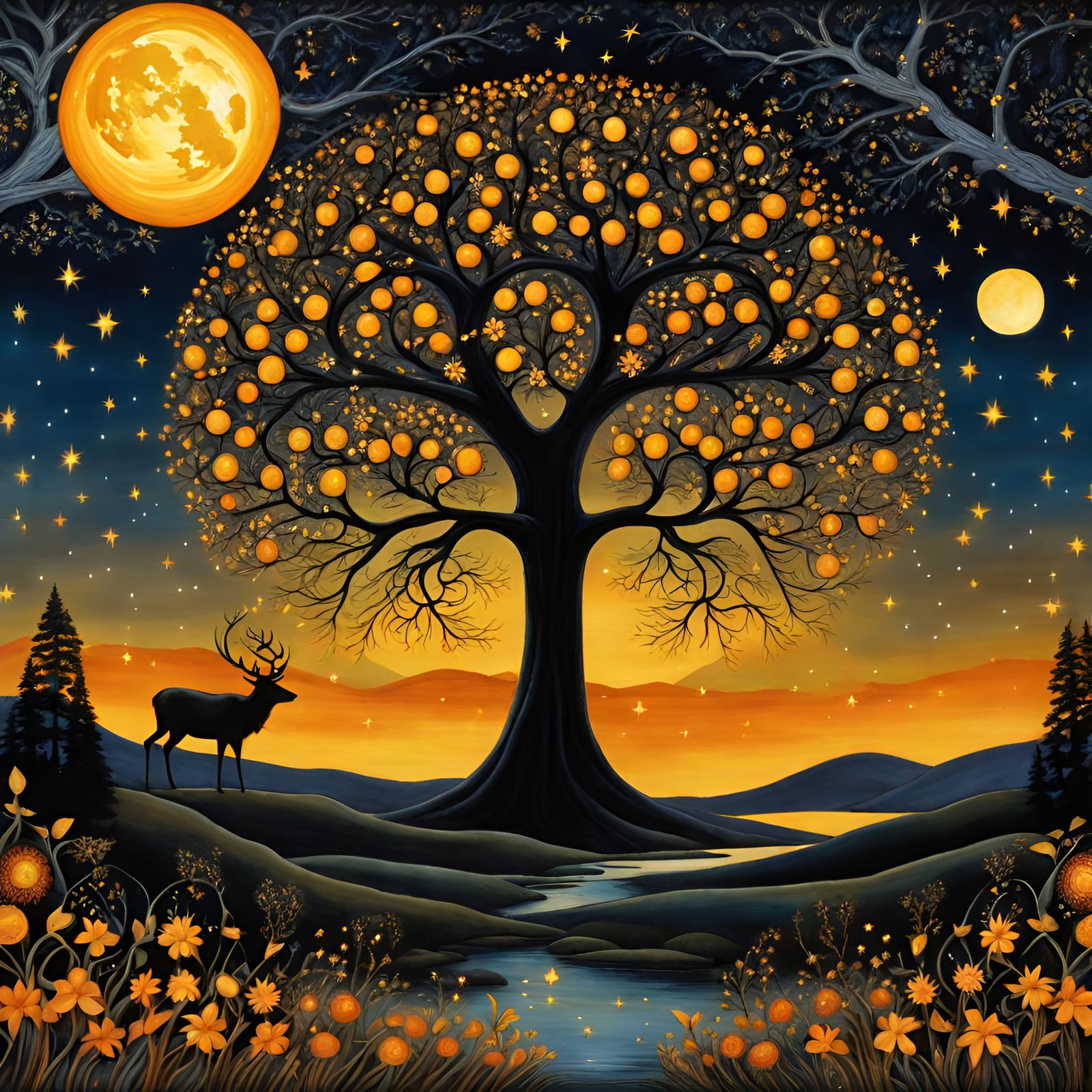 Night of Two Moons: Golden Hour (SDXL 1.0)