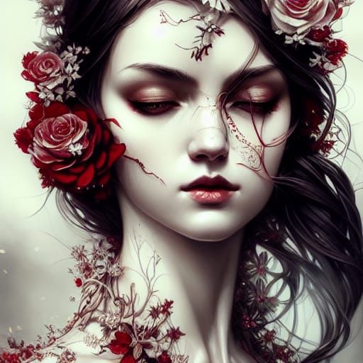 Dark Fantasy Goddess in Hyper-Detailed Digital Art