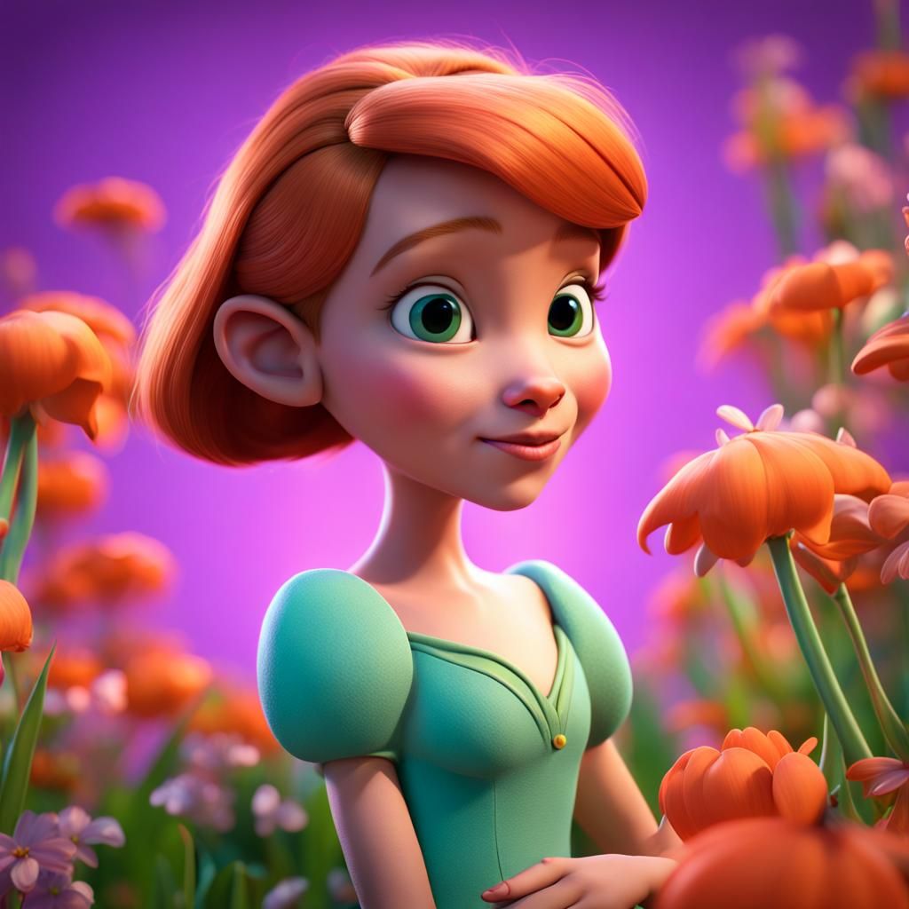 Thumbelina: 3D Digital Art Inspired by Disney Pixar