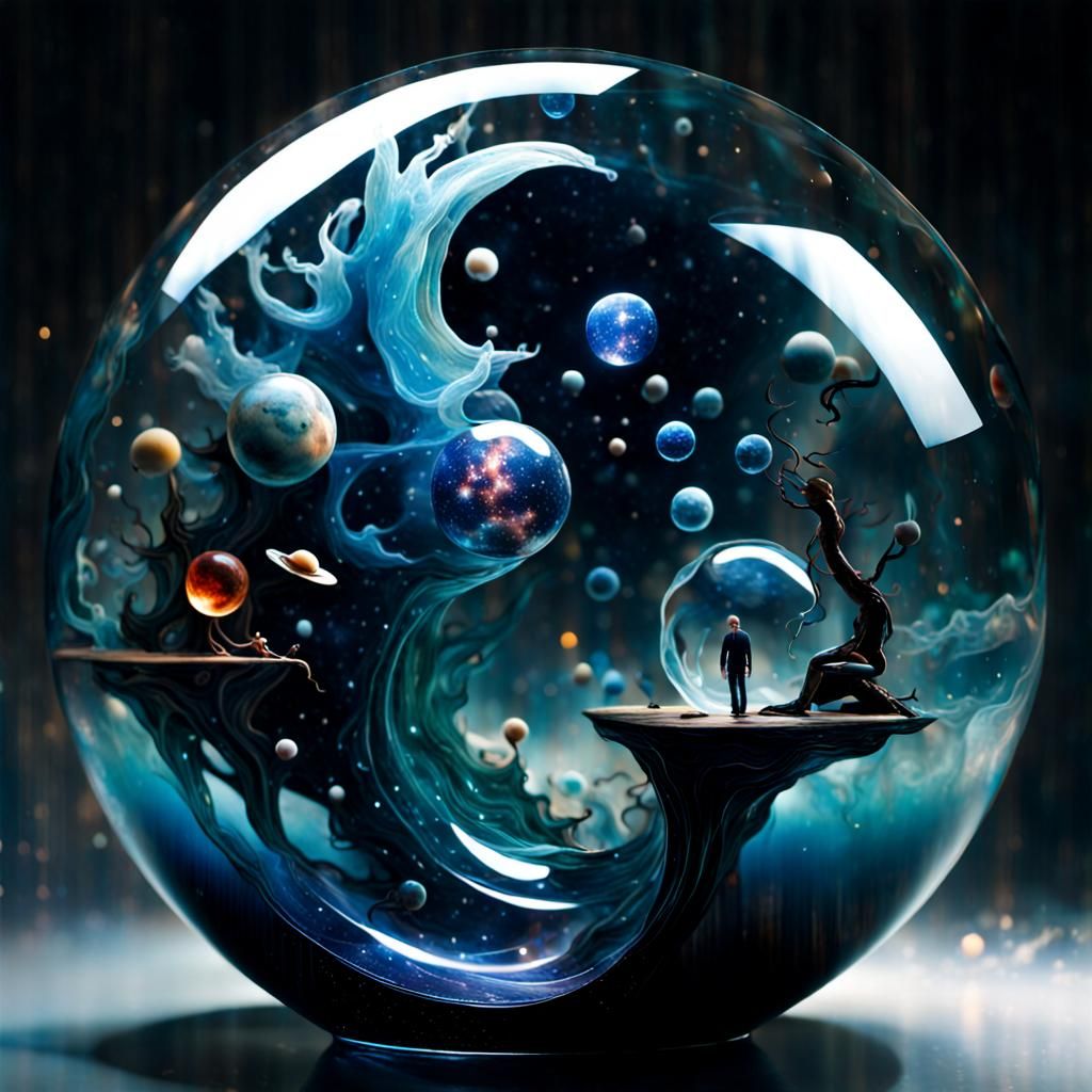 Surreal Universe in Glass Sphere