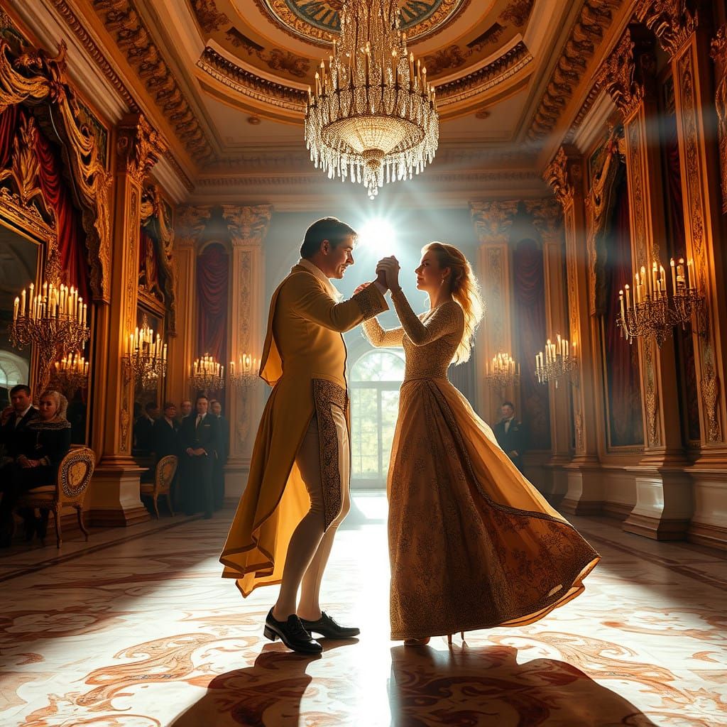 Regal Waltz in a Lavish Baroque Palace