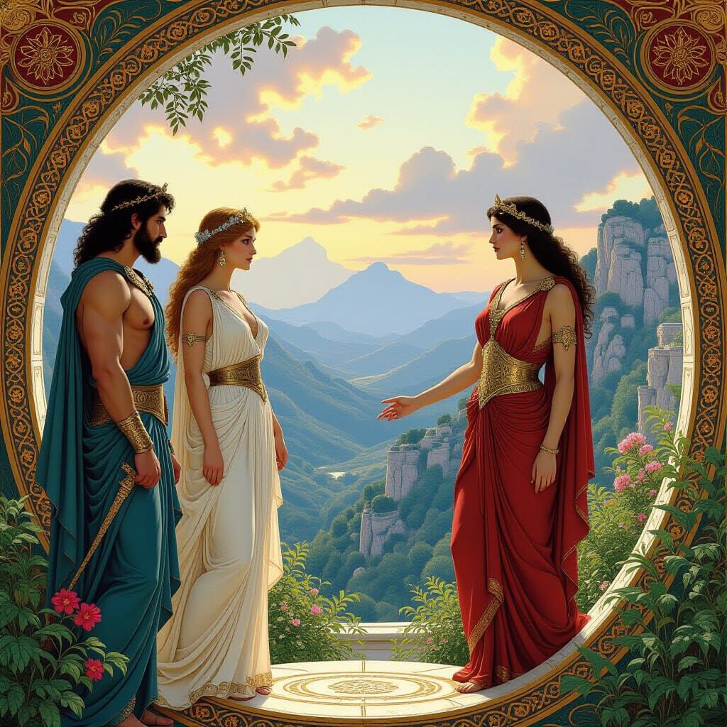 Gods and Goddesses in Greek Mythology Scene