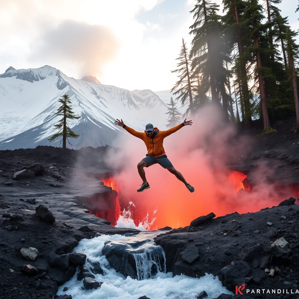 Volcano Jump: Breathtaking Landscape Photography