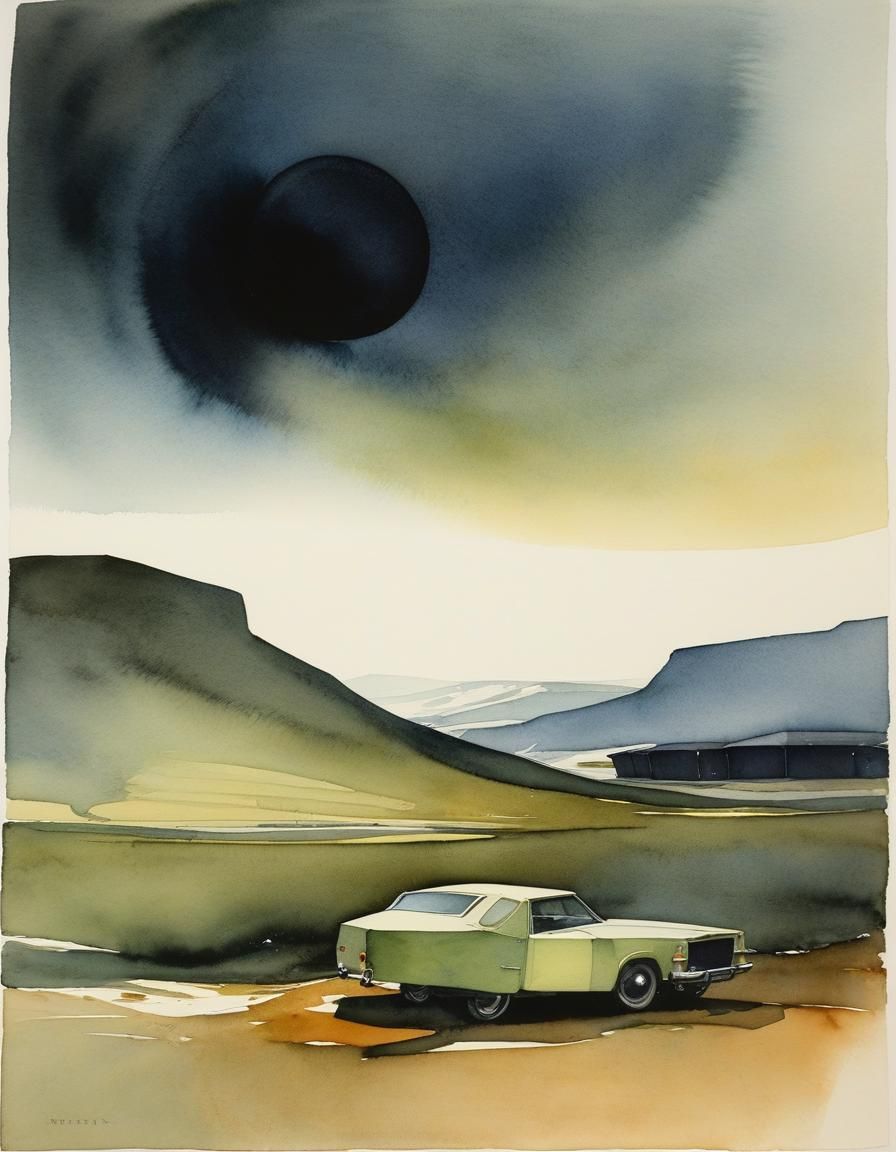 Watercolor Nodes with Transparent Wash and Dry Edges