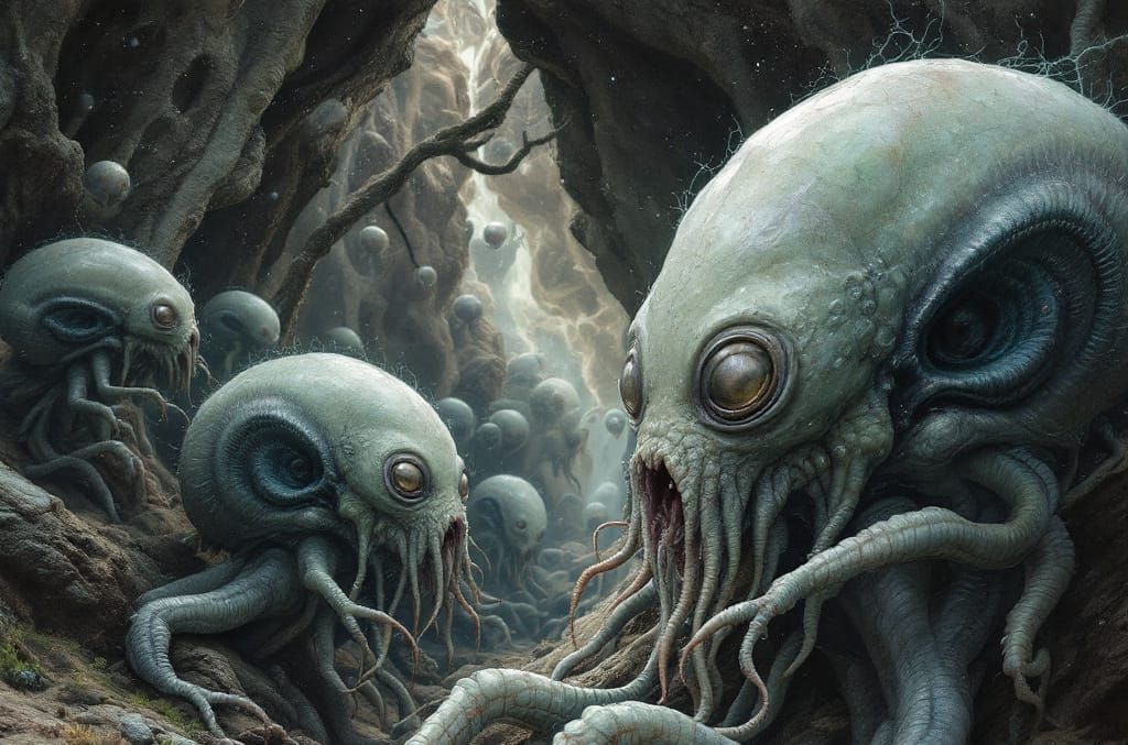 Hyperrealistic Alien Lifeforms in Bizarre Biological Detail