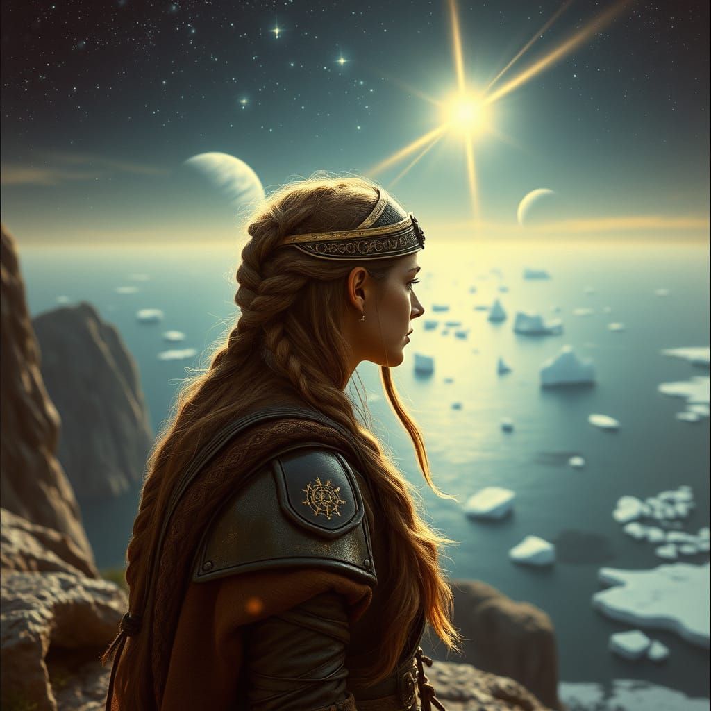 Viking Maiden's Cosmic Voyage 🛡️🪐
