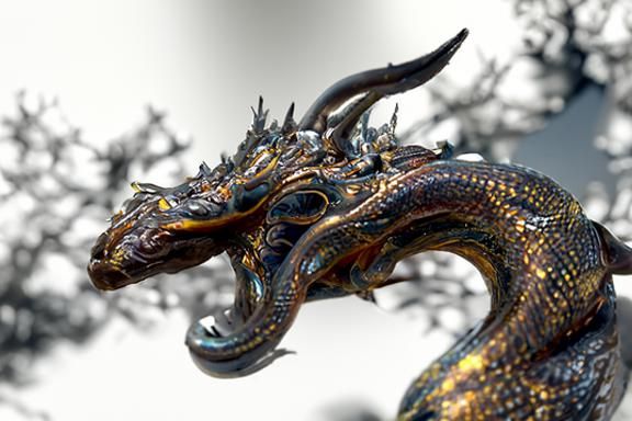 Photorealistic 8K Resolution Wyrm