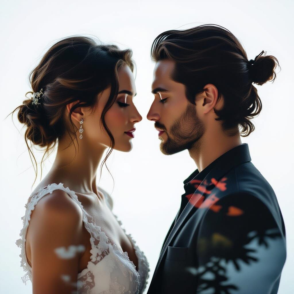 Sensuous Double Exposure: Intense Emotional Art