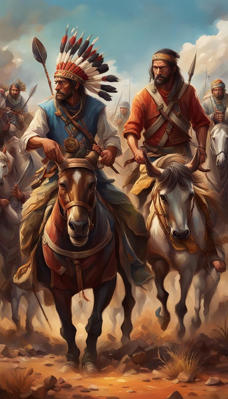 Tense Standoff: Settlers and Indigenous Warriors in Conflict