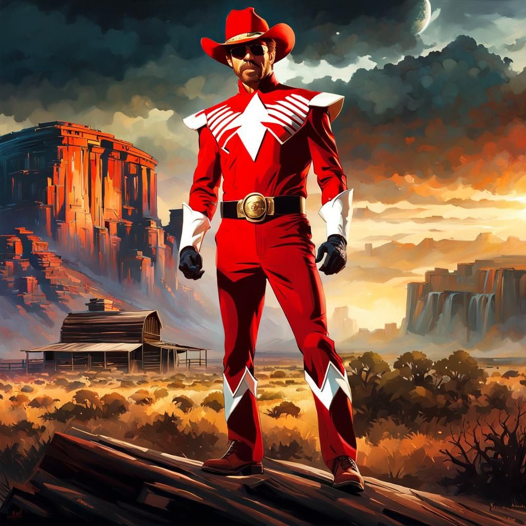 Walker Texas Ranger as Red Power Ranger
