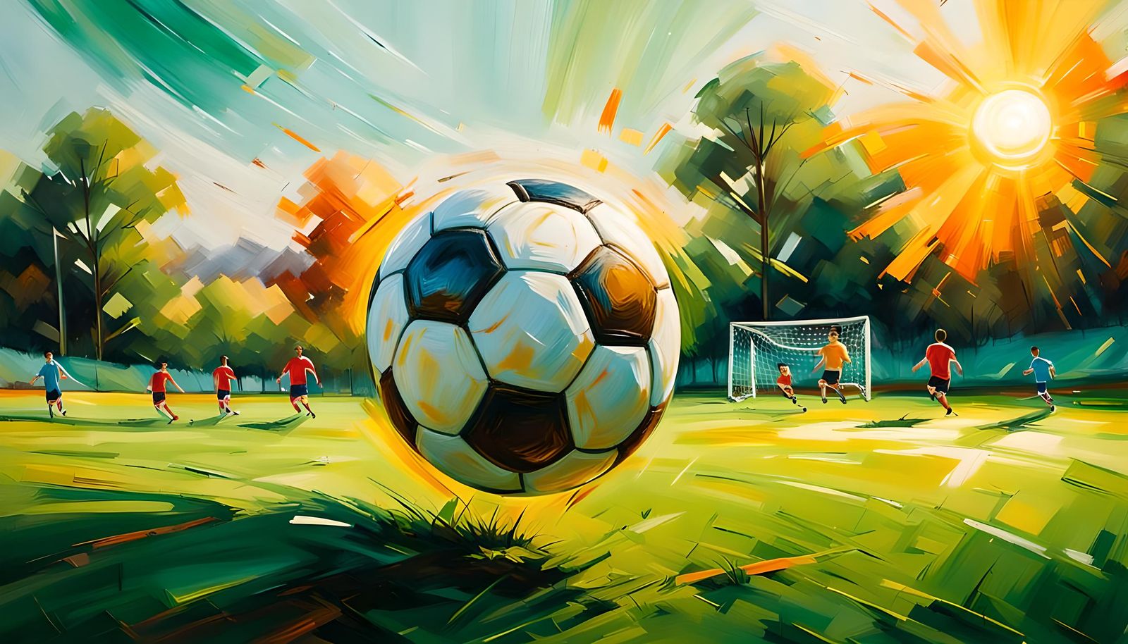 Soccer Ball on Green Grass Field