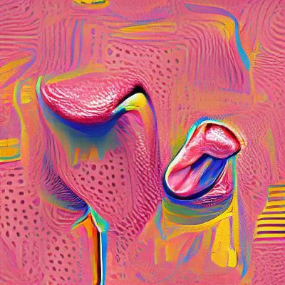 Vibrant Pop Art Tongue Close-up