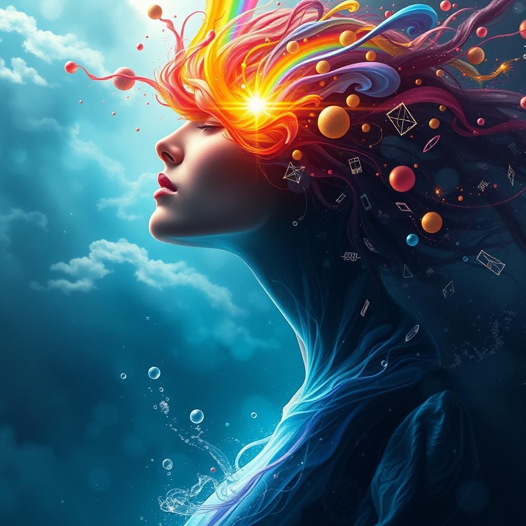 Rainbow Woman: A Fantastical Concept Art