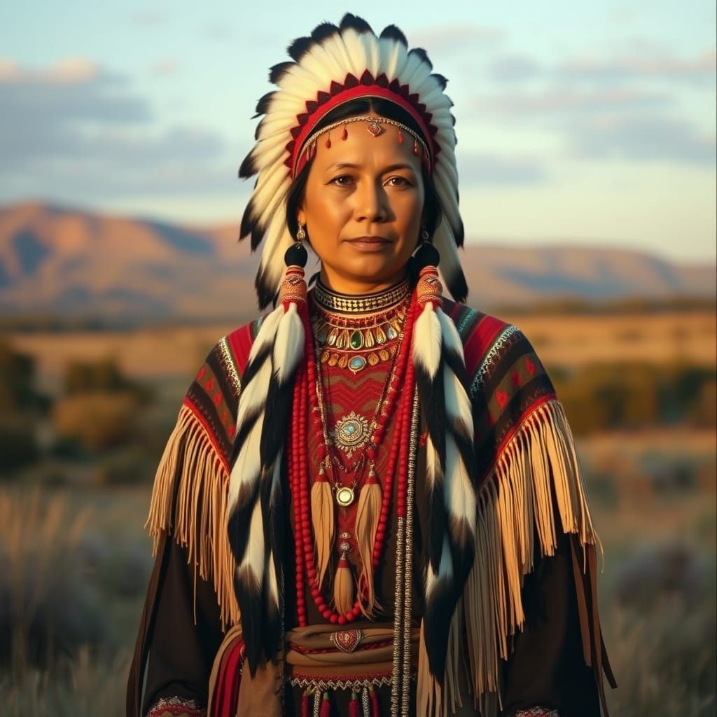 Lakota Princess in Traditional Regalia