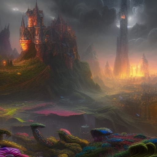 Detailed Matte Painting of Soft & Wet