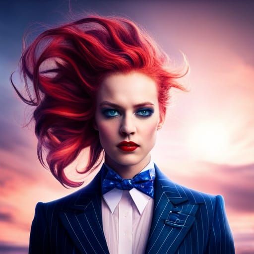 Evil Scottish Alice in Wonderland with Tartan