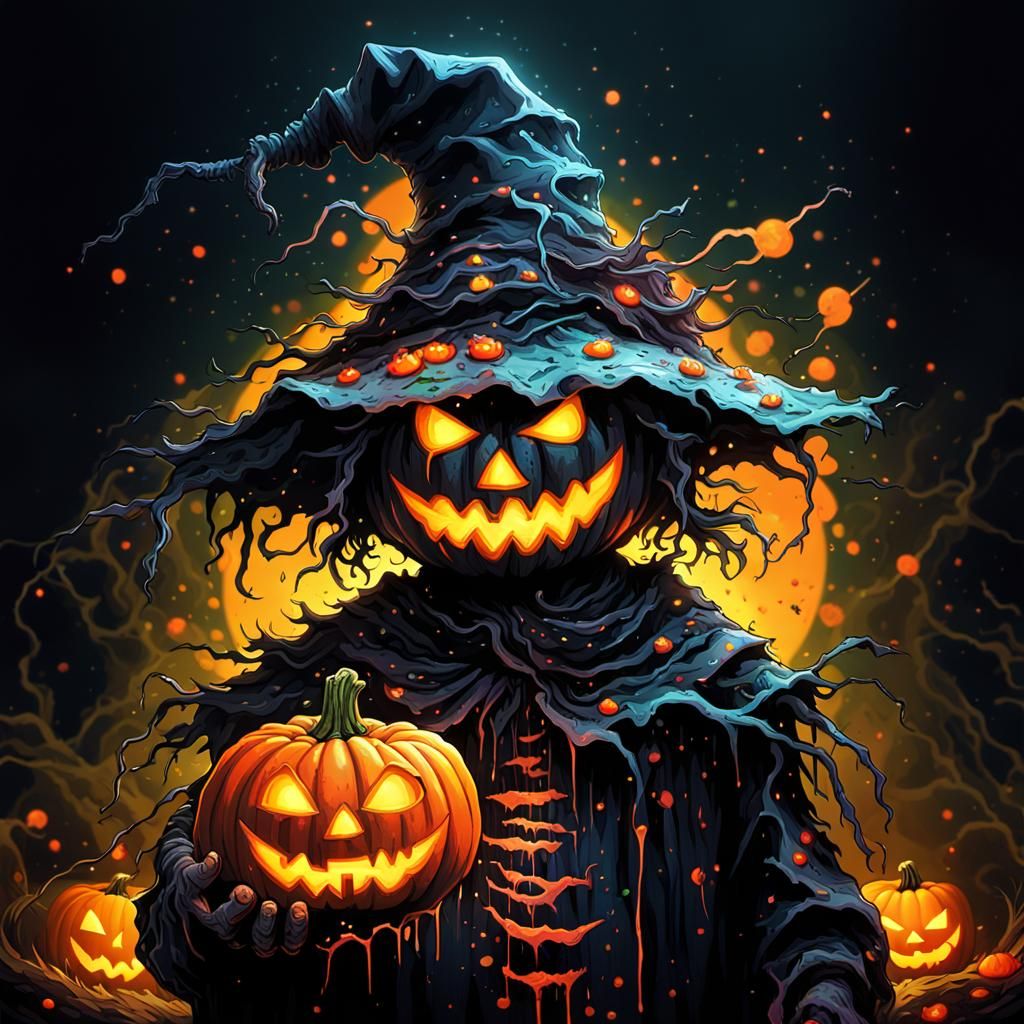 Ink Splatter Scarecrow Demon