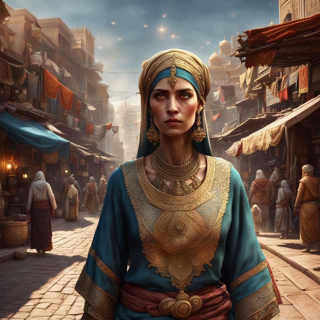 Gorean Woman in Silk: Fantasy Concept Art