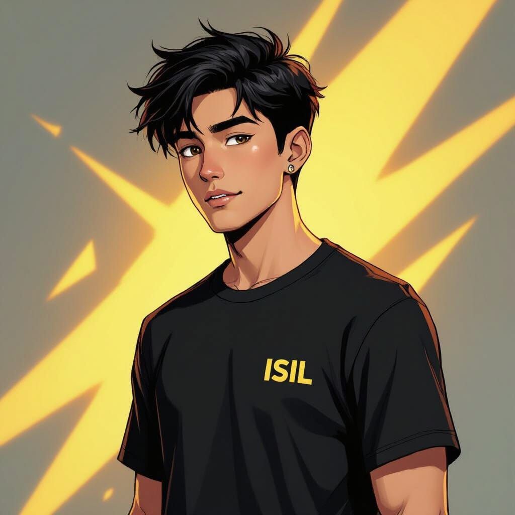 Ambitious Student Studying at ISIL, Digital Art Style