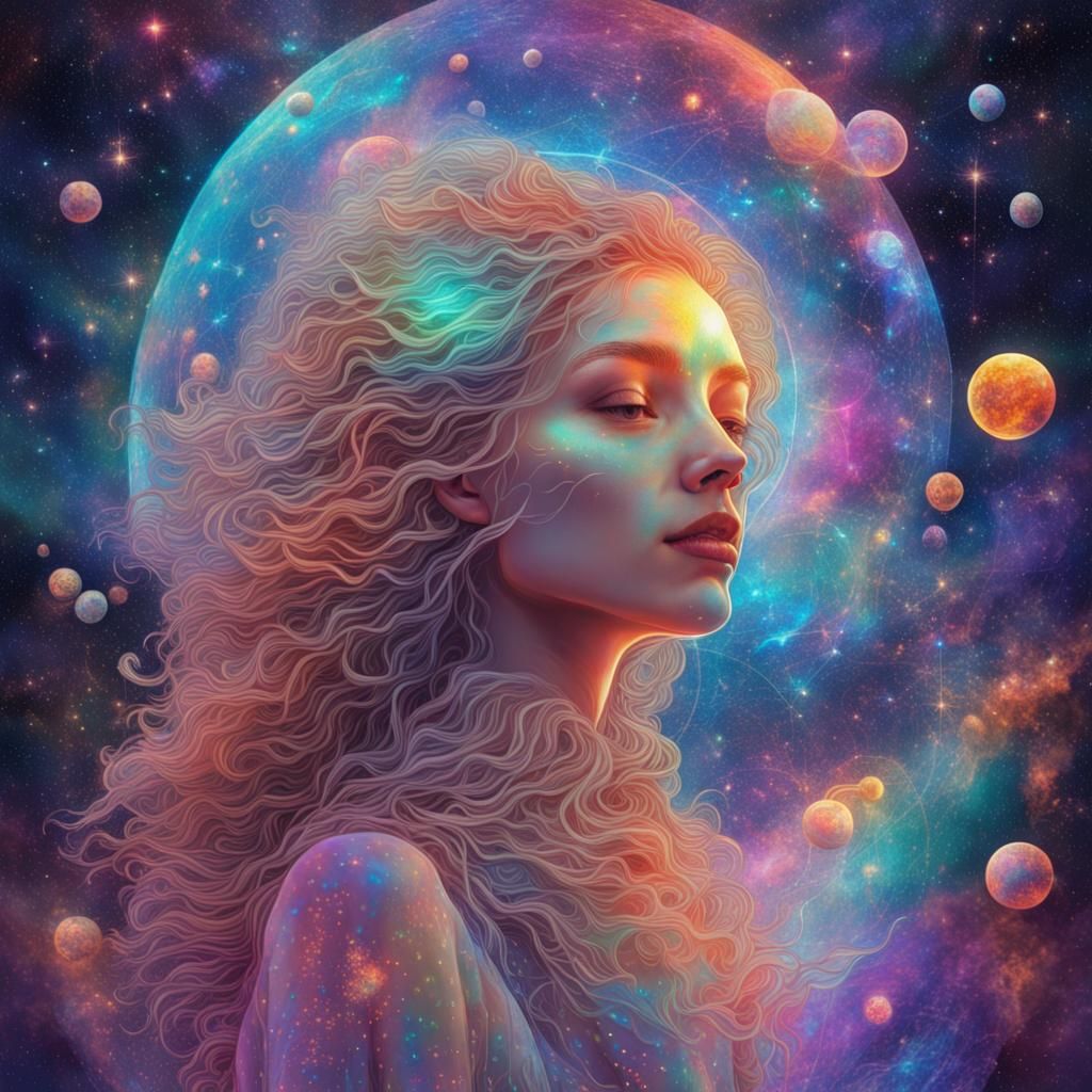 Holographic Astral Projection in Space