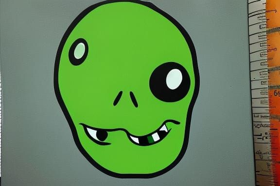 Hyperrealistic Green Psychic Cyclops Meatwad Portrait