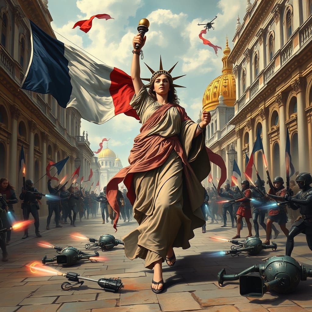 Romantic Female Rebel Leads Cyber Uprising in Baroque City