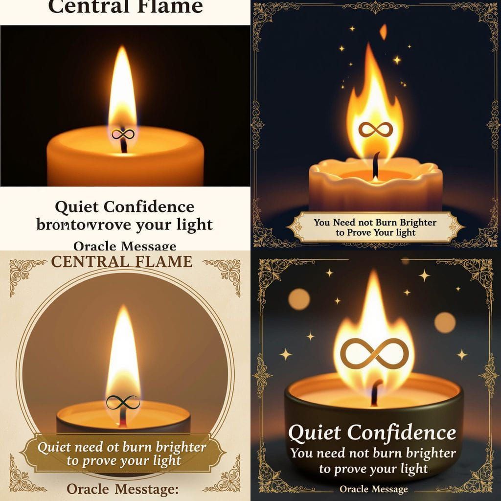 Flickering Candle Flame with Infinity Symbol