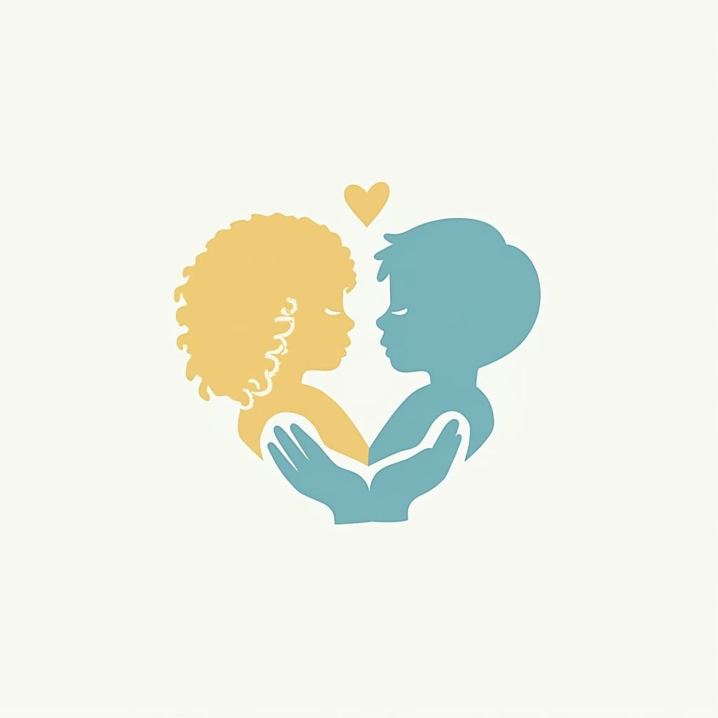 Soothing Logo for HelpForKids Donation App in Minimal Style