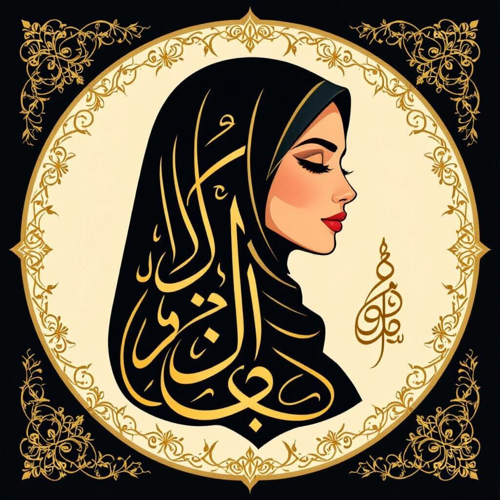 Elegant Arabic Calligraphy of Ayda Natasha
