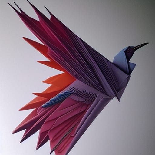 Origami Crane Transforms: Hyperrealistic Digital Art