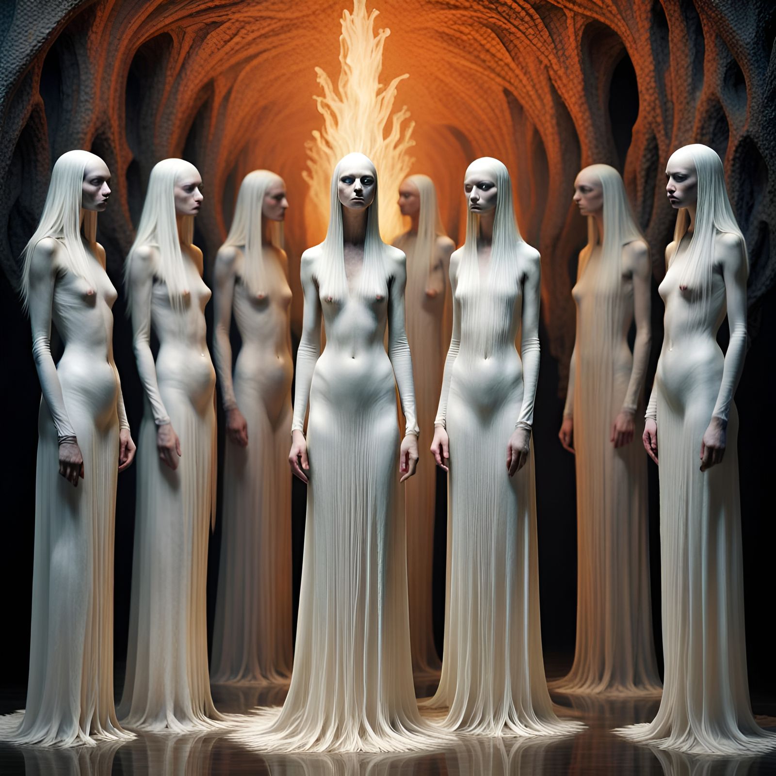 Pale Figures in Fire, van Herpen Aesthetic