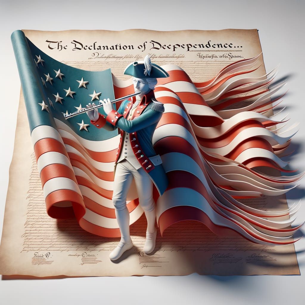 Declaration of Independence 3D Rendering