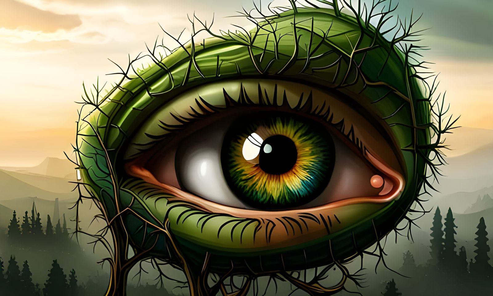 Surreal Sci-Fi Horror: Energetic Power Fields and Eyeball