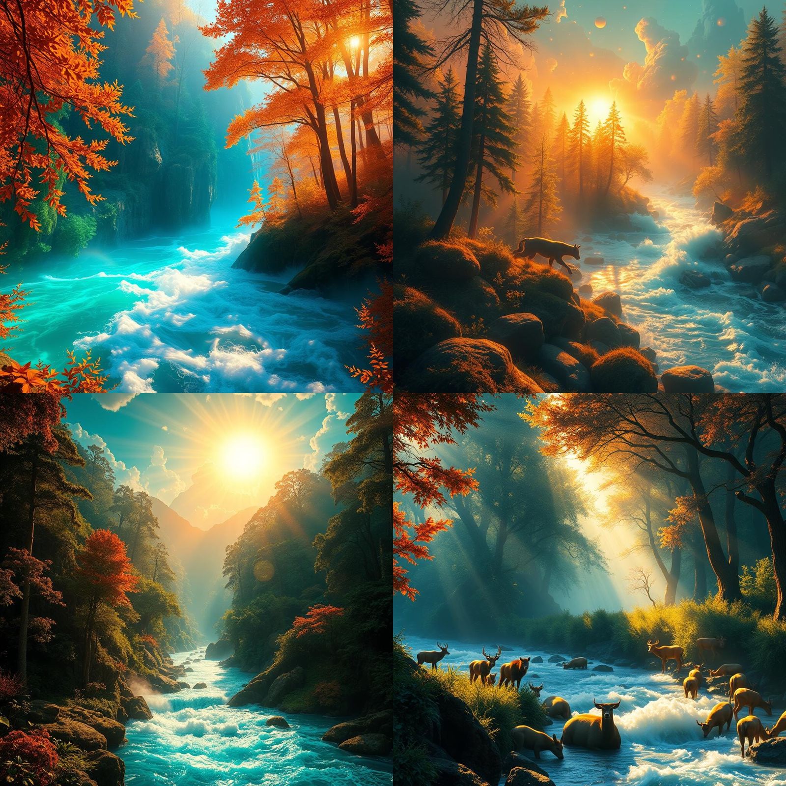 Diamond Forest River Shines in Hyperdetailed Art