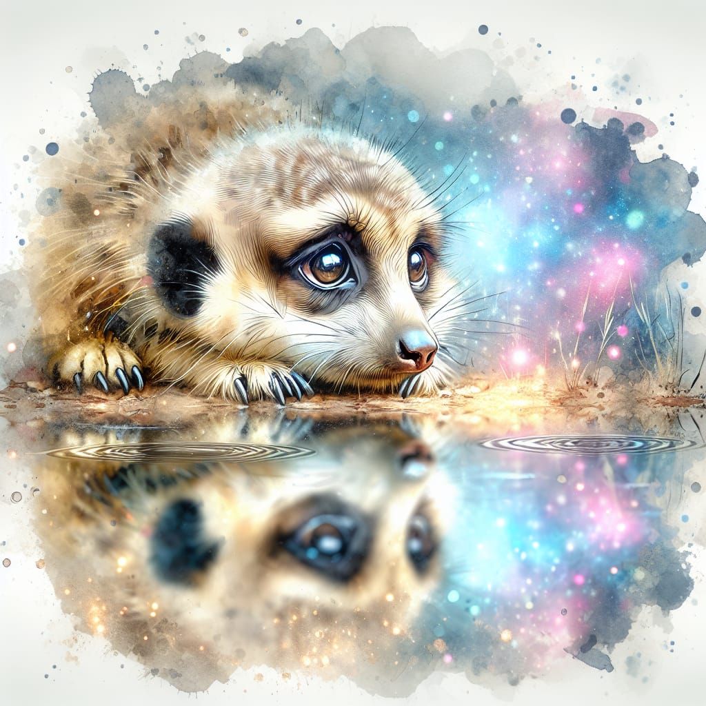 Ethereal Meerkat by Reflective Water