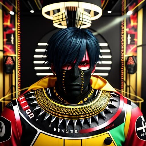 Flamboyant Emo Character Rendered in 8K