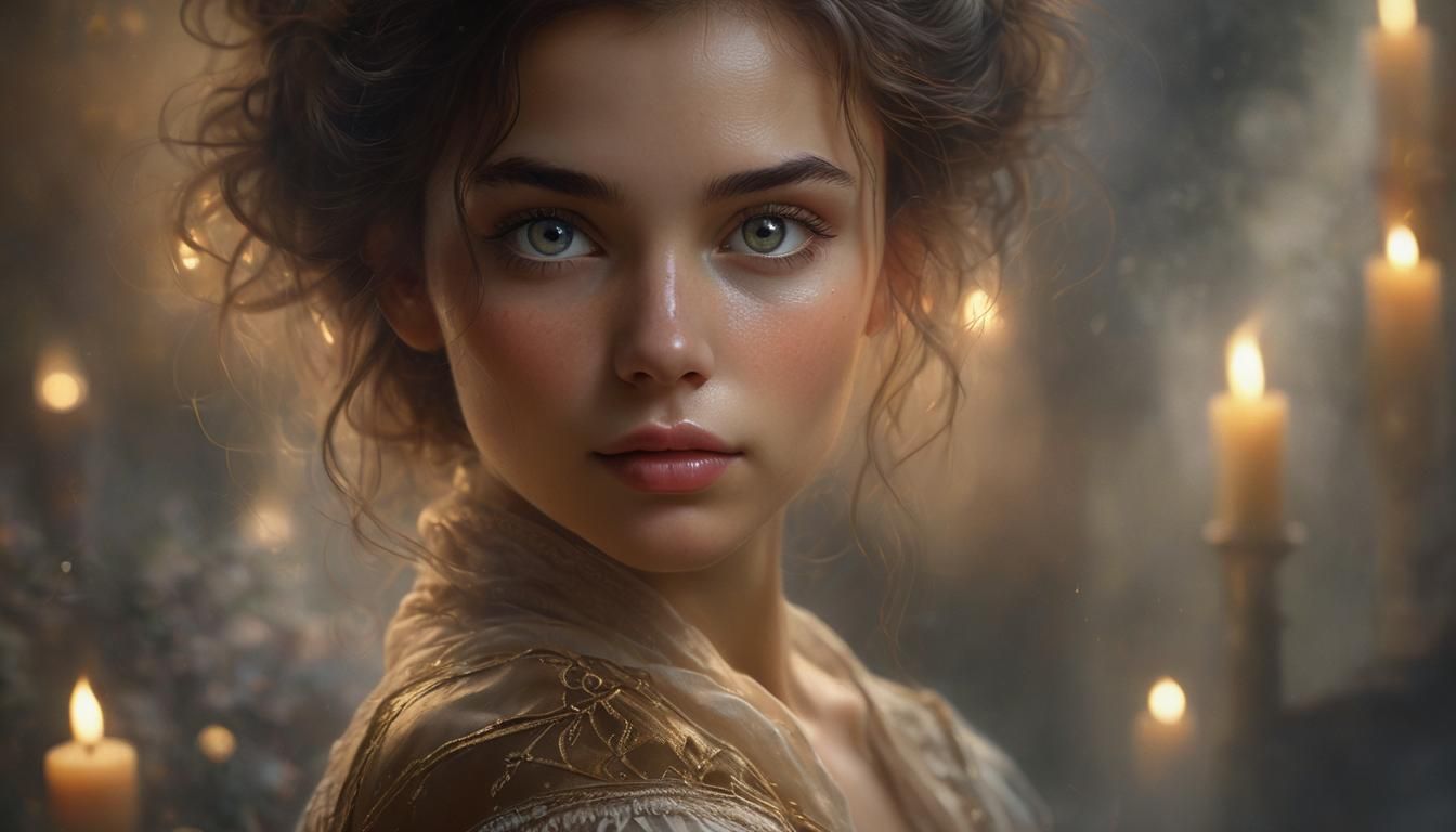 Ethereal Portrait of Woman with Displaced Eye